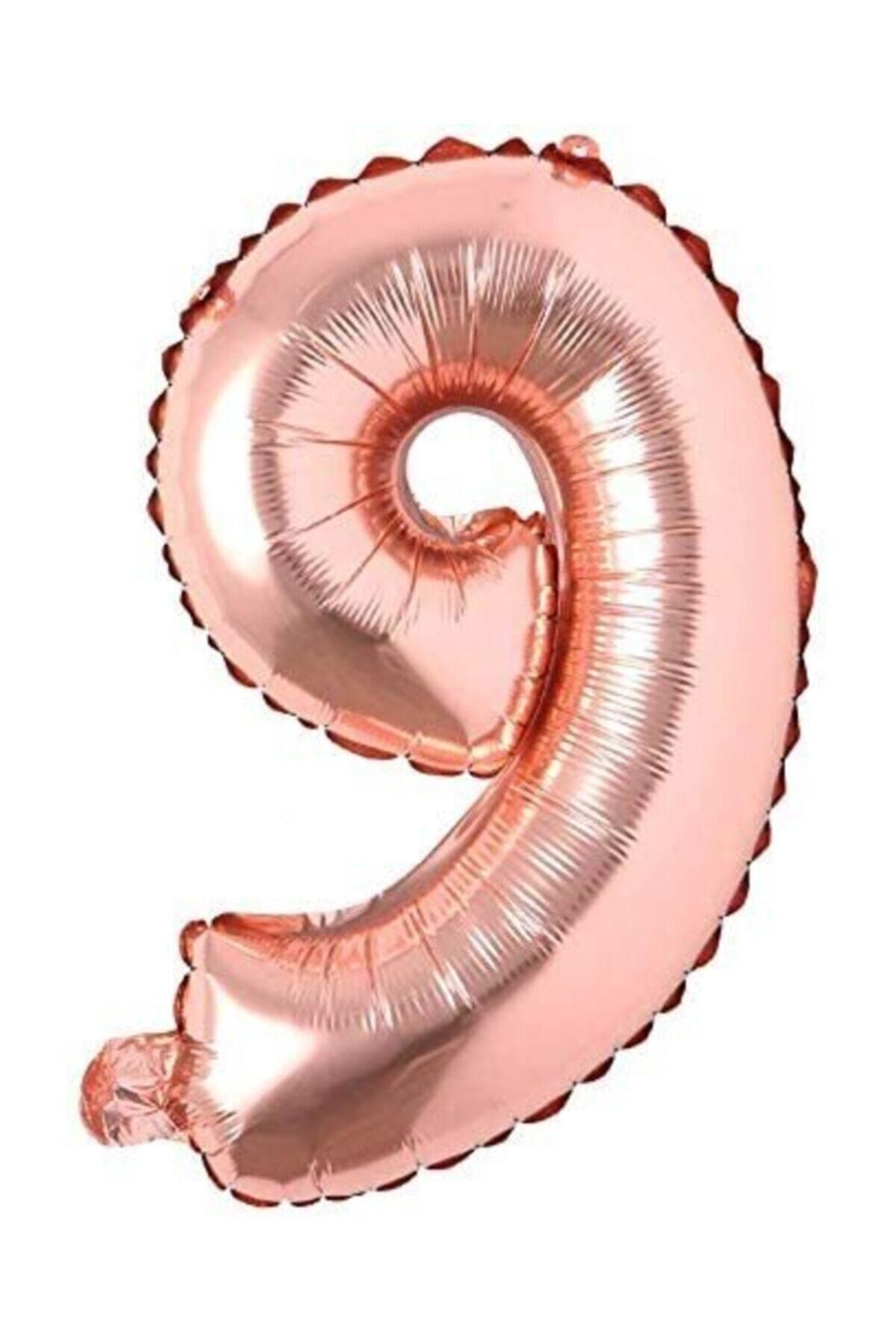 40 Inç 100 Cm Rose Gold Folyo Rakam Balon 9