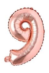 40 Inç 100 Cm Rose Gold Folyo Rakam Balon 9