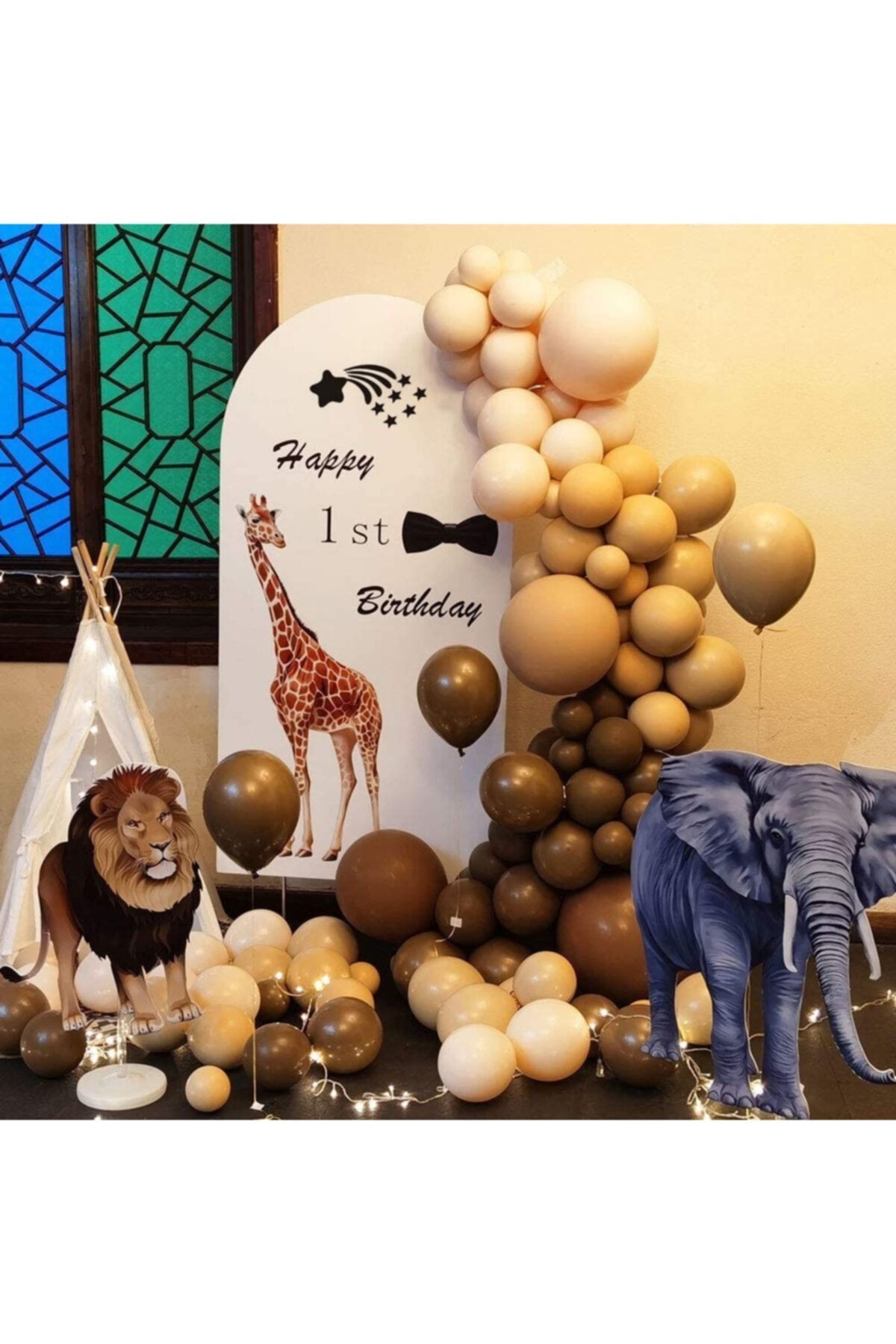 Pastel Kahverengi Karamel Ve Sütlü Kahve Balon Zinciri 100 Adet