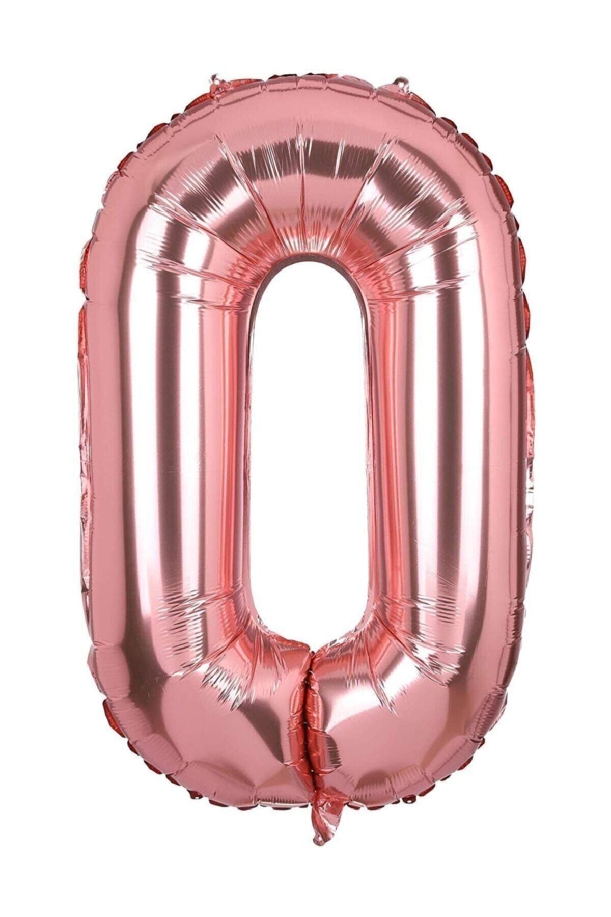 40 Inç 100 Cm Rose Gold Folyo Rakam Balon 0