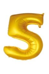 40 Inç 100 Cm Altın Folyo Rakam Balon 5
