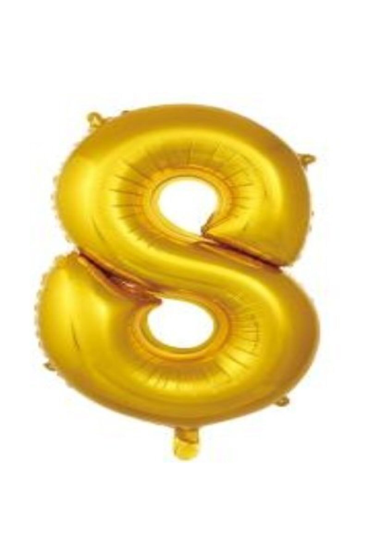 40 Inç 100 Cm Altın Folyo Rakam Balon 8