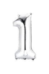 40 Inç 100 Cm Gümüş Folyo Rakam Balon 1