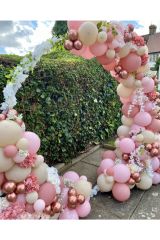 Krom Pembe Makaron Pembe Ve Sütlü Kahve Balon Zinciri 100 Adet