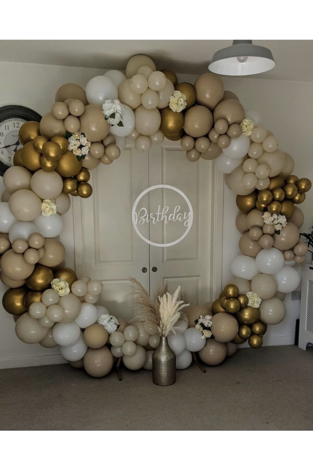 Krom Gold Sütlü Kahve Ve Beyaz Balon Zinciri 100 Adet