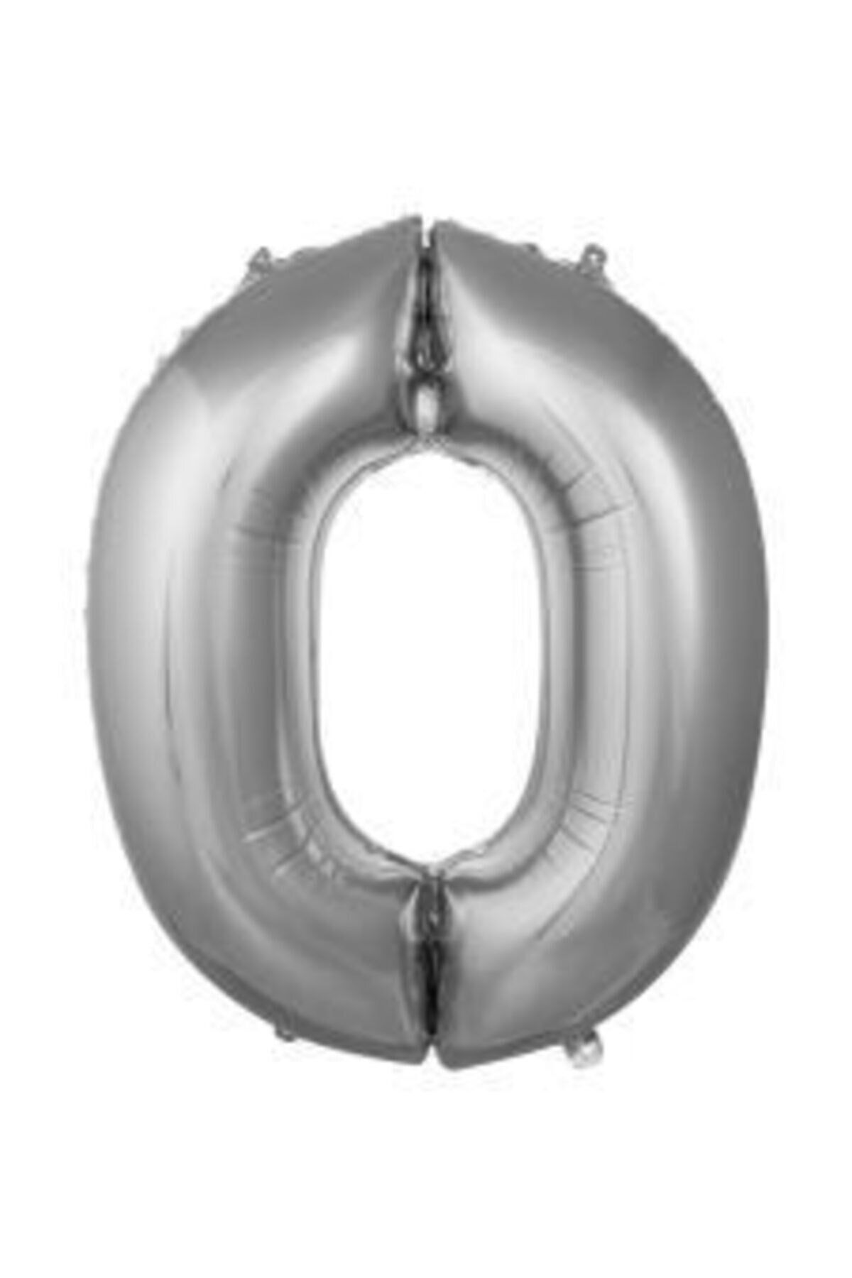 40 Inç 100 Cm Gümüş Folyo Rakam Balon 0