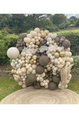 Krom Gold Kahverengi Ve Sütlü Kahve Balon Zinciri 100 Adet