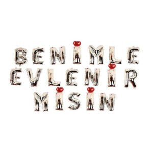 Benimle Evlenir Misin Folyo Balon