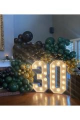Krom Gold Koyu Yeşil Ve Siyah Balon Zinciri 100 Adet