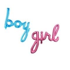 Boy-Girl İmza Birleşik 2 li Folyo Balon 8002