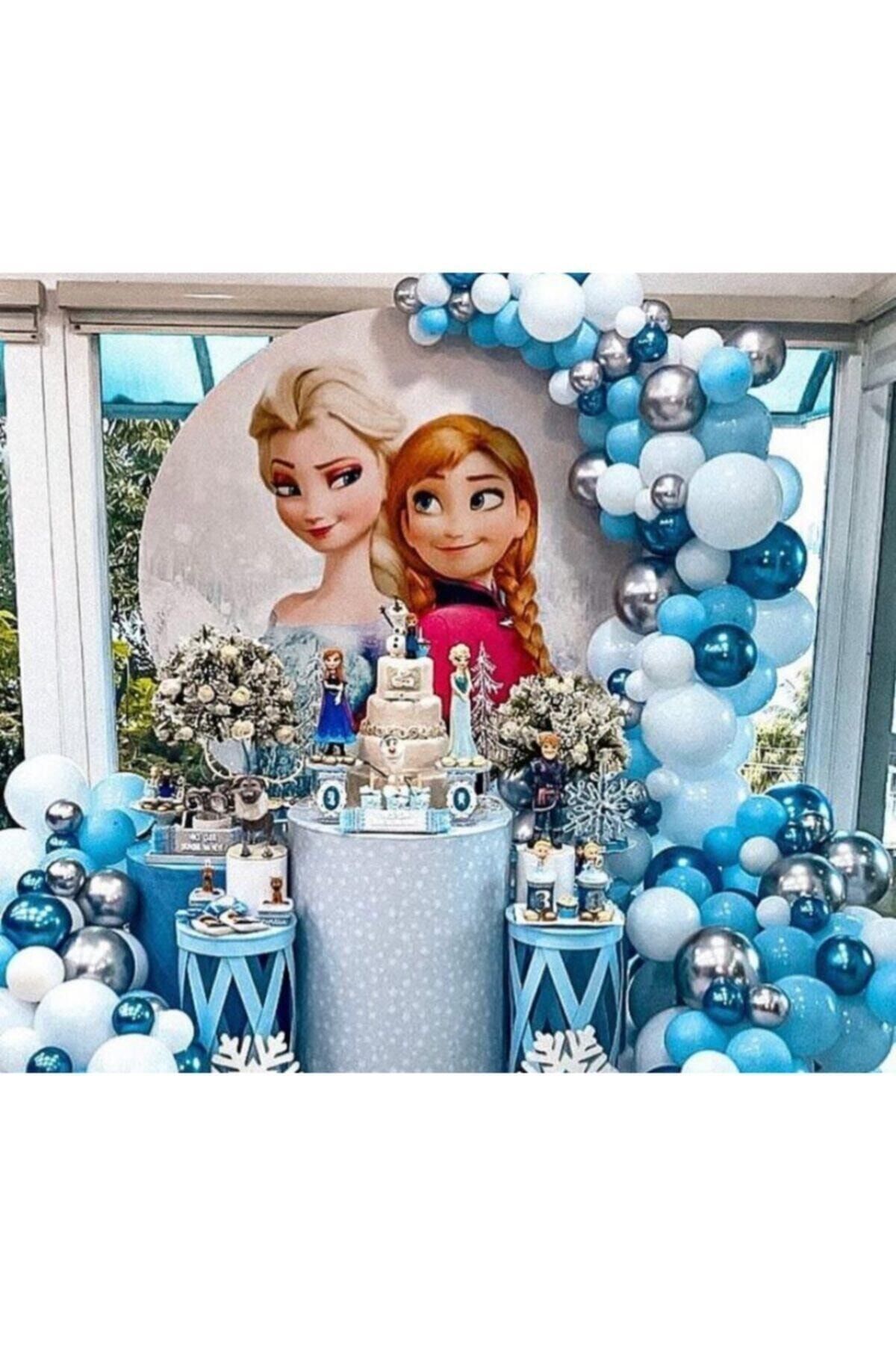 Elsa Frozen Konsept Balon Zinciri 100 Adet