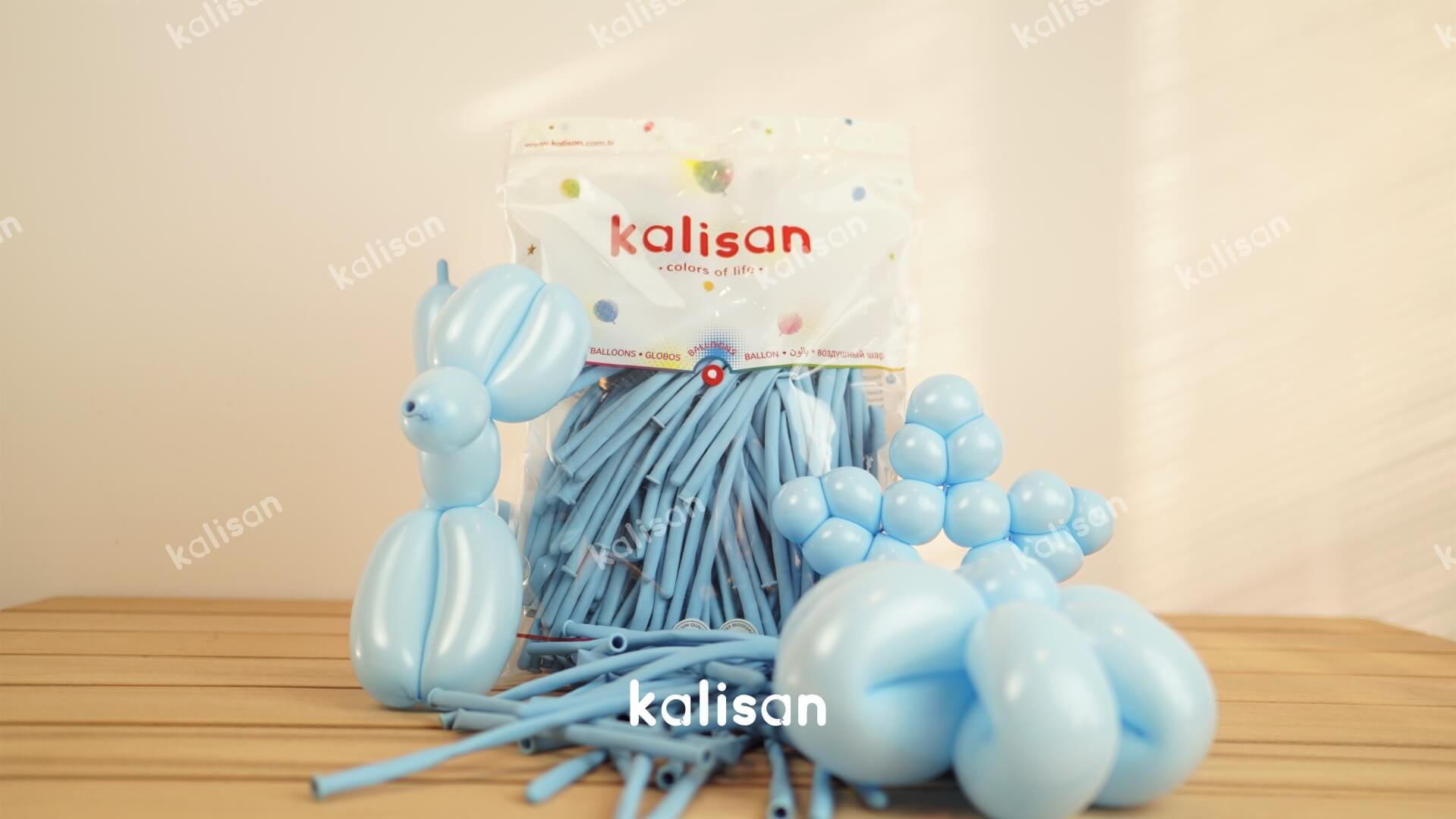 MAKARON MAVİ SOSİS BALON 100 ADET
