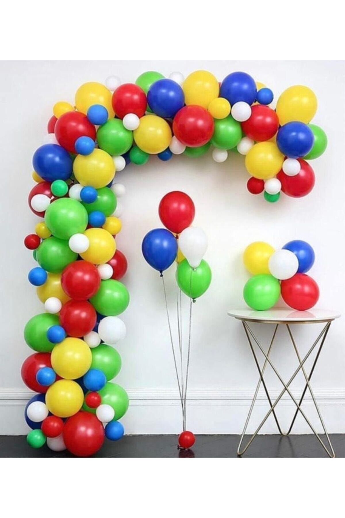 Canlı Karışık Renkli Balon Konsept Balon Zincir