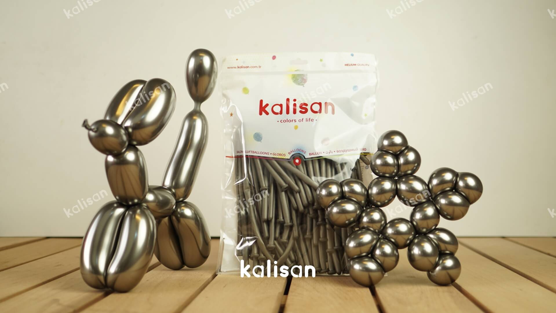 KROM SOSİS BALON 50 Lİ UZAY GRİSİ