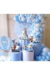 Mavi Beyaz Balon Soft Balon Zinciri