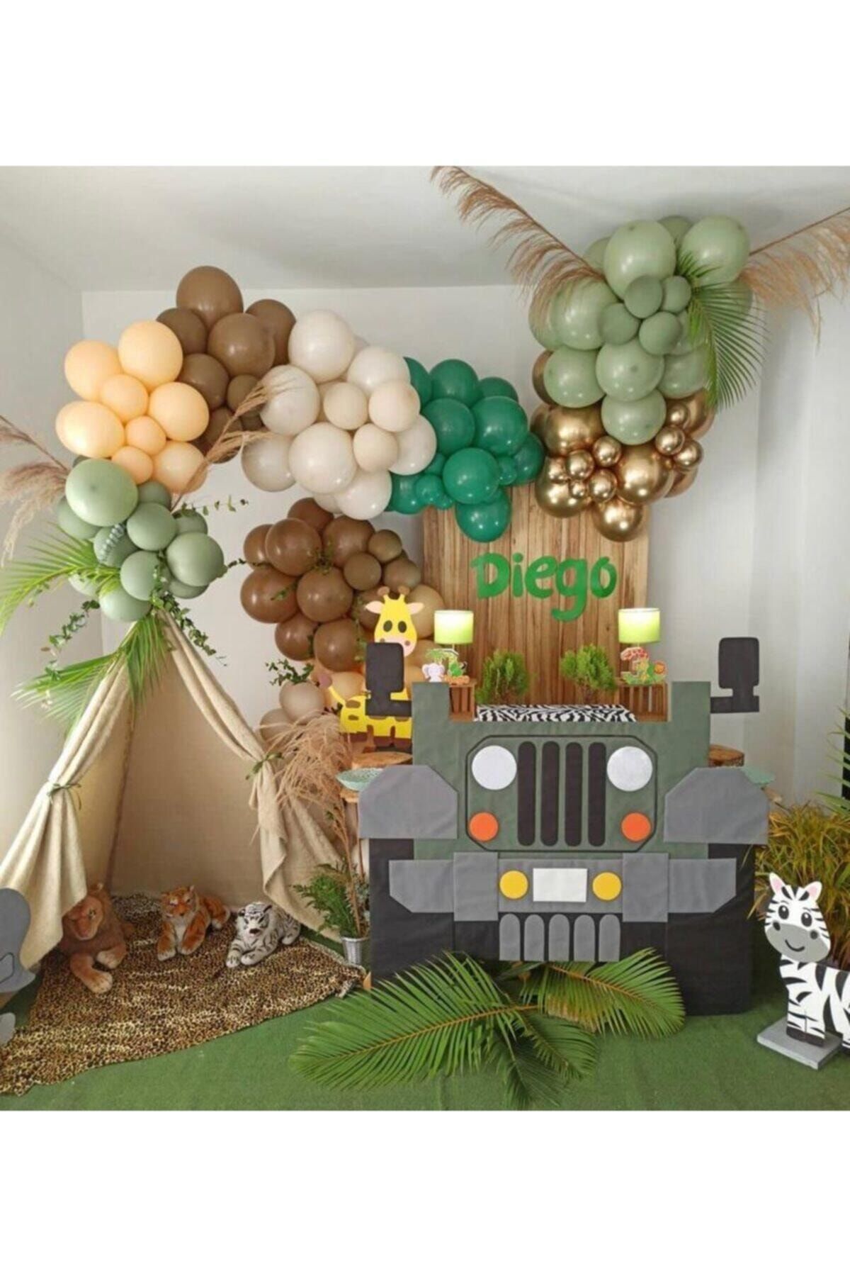 Orman Temalı Balon Konsepti Balon Zinciri