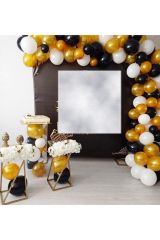 Gold Siyah Beyaz Balon Zincir