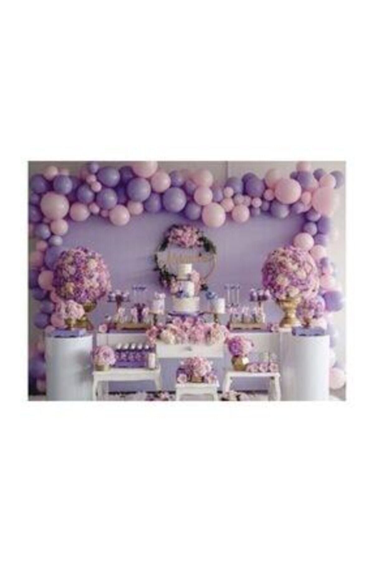 Lila Pembe Soft Balon Zincir 0011