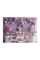 Lila Pembe Soft Balon Zincir 0011