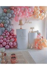 Krom Balon Pastel Balon Özel Gün Konsept Balon Zinciri