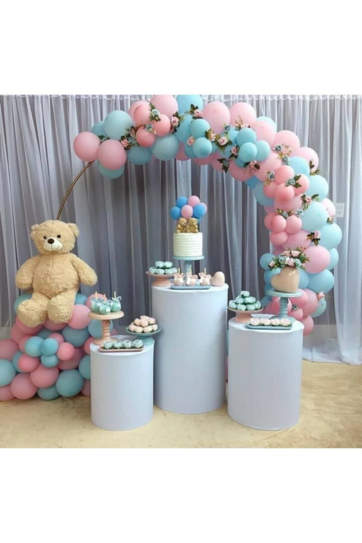 Cinsiyet Belirleme Konsept Balon Pembe Mavi Balon Zincir 100 Adet Balon