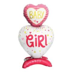 Ayaklı Baby Girl Pembe Folyo Balon 5827