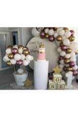 Krom Pembe Krom Gold Pastel Beyaz Balon Zincir