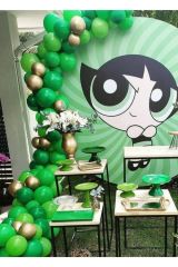 Pastel Yeşil Krom Gold Balon Balon Zincir 5mt