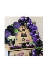 Mor Lila Siyah Balon Zincir