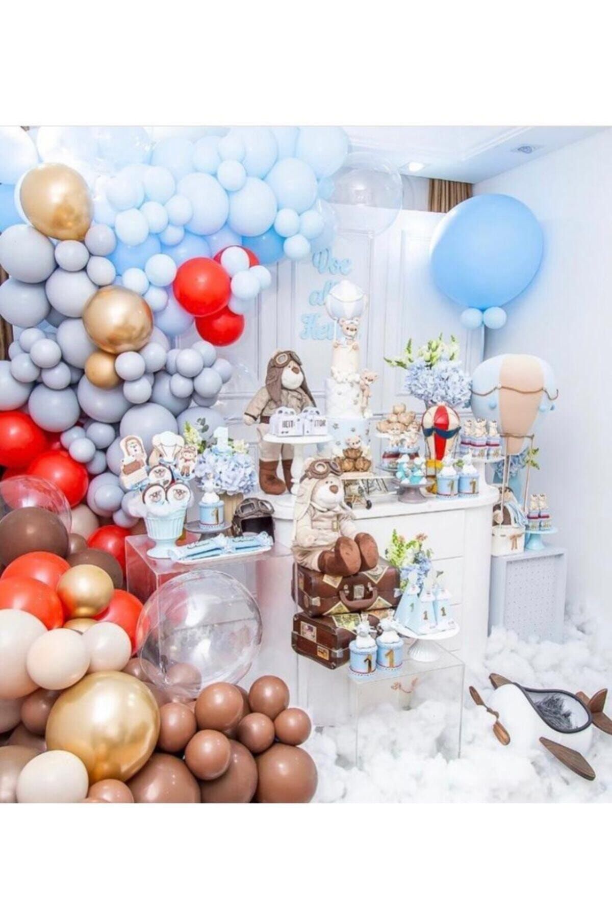 Krom Ve Pastel Balon Konsept Zincir
