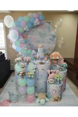 Pastel Balon Deniz Kızı Konsept Balon Renkleri Zincir