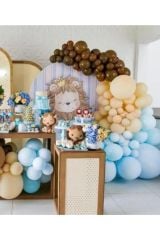 Pastel Balon Aslan Konsept Zincir Balon