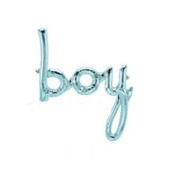 Boy Mavi Birleşik Yazı Folyo Balon