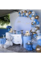 Krom Balon Pastel Balon Konsept Zinciri