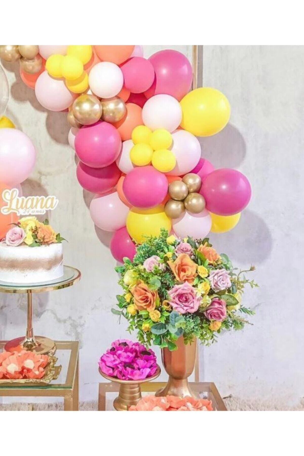 Pastel Balon Krom Balon Konsept Balon Zincir