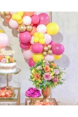 Pastel Balon Krom Balon Konsept Balon Zincir