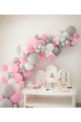 Pembe Gri Beyaz Balon Zincir