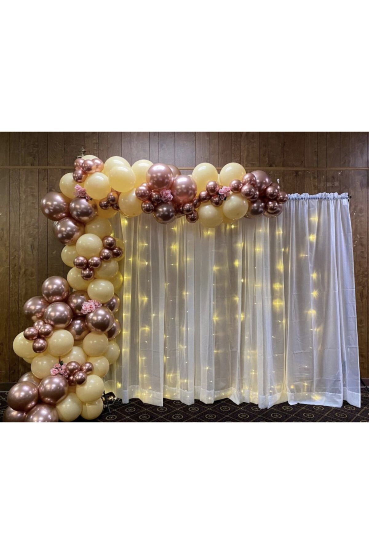 Krom Pembe Ve Ten Rengi Balon Zinciri 100 Adet