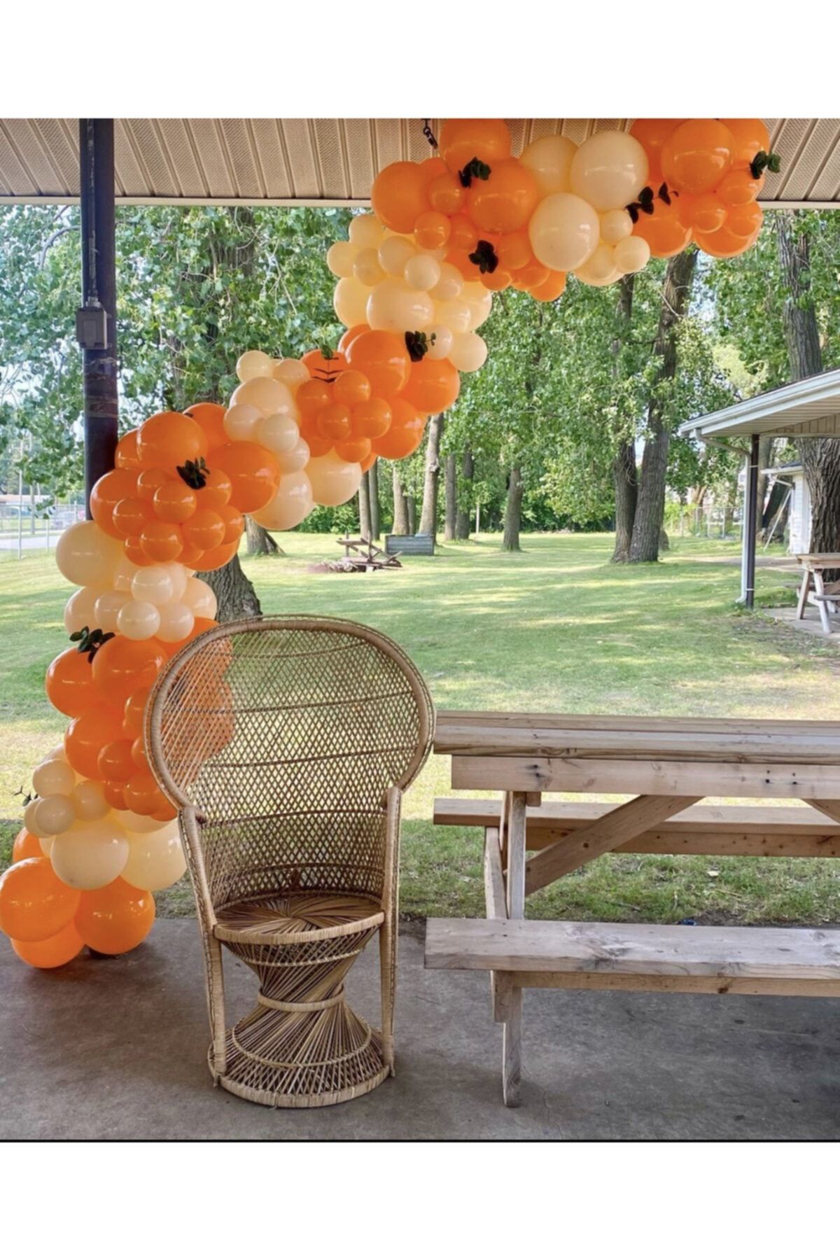 Turuncu Ve Ten Rengi Balon Zinciri 100 Adet