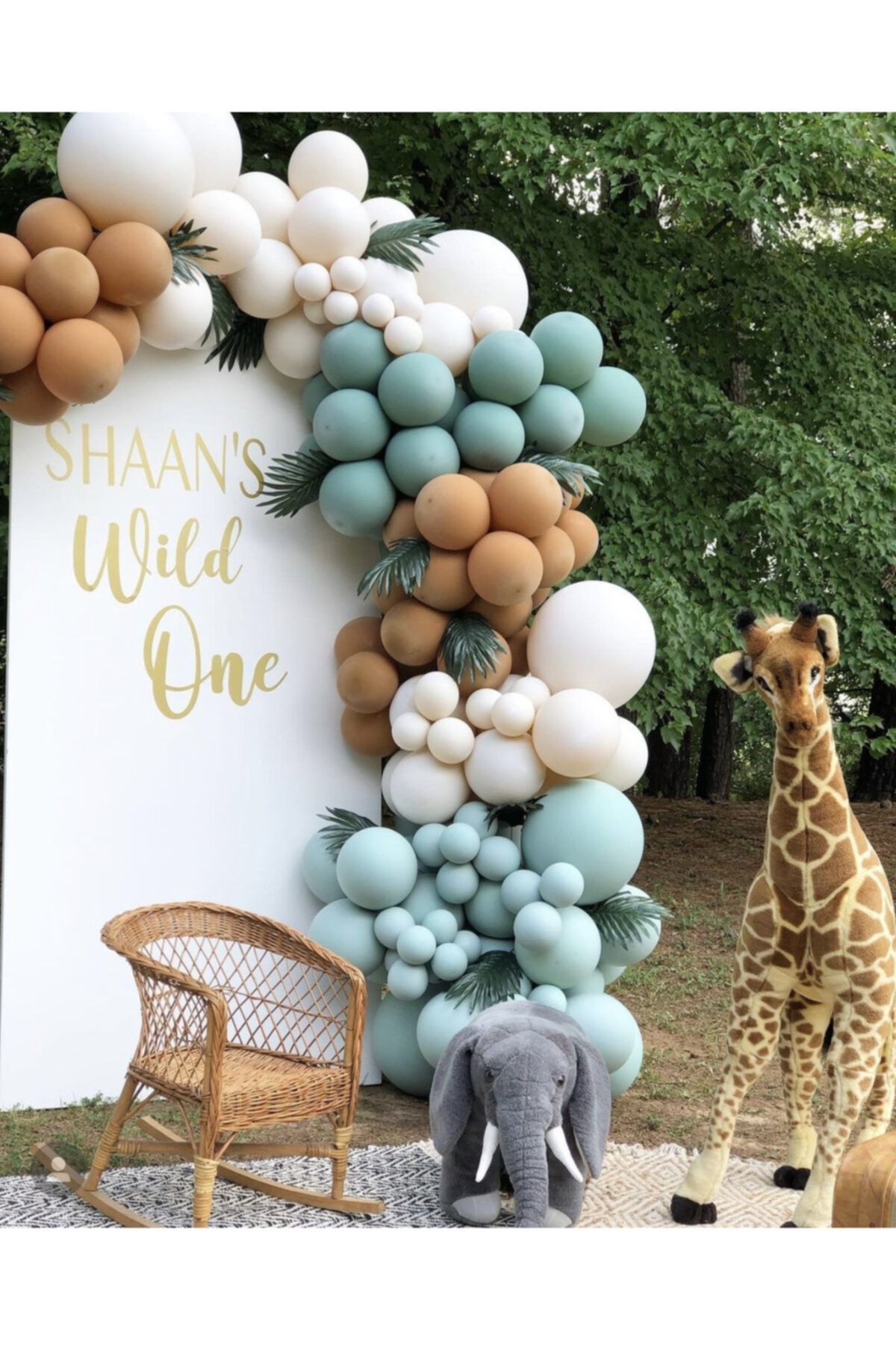 Küf Yeşili Kış Yeşili Karamel Ve Ten Rengi Balon Zinciri 100 Adet