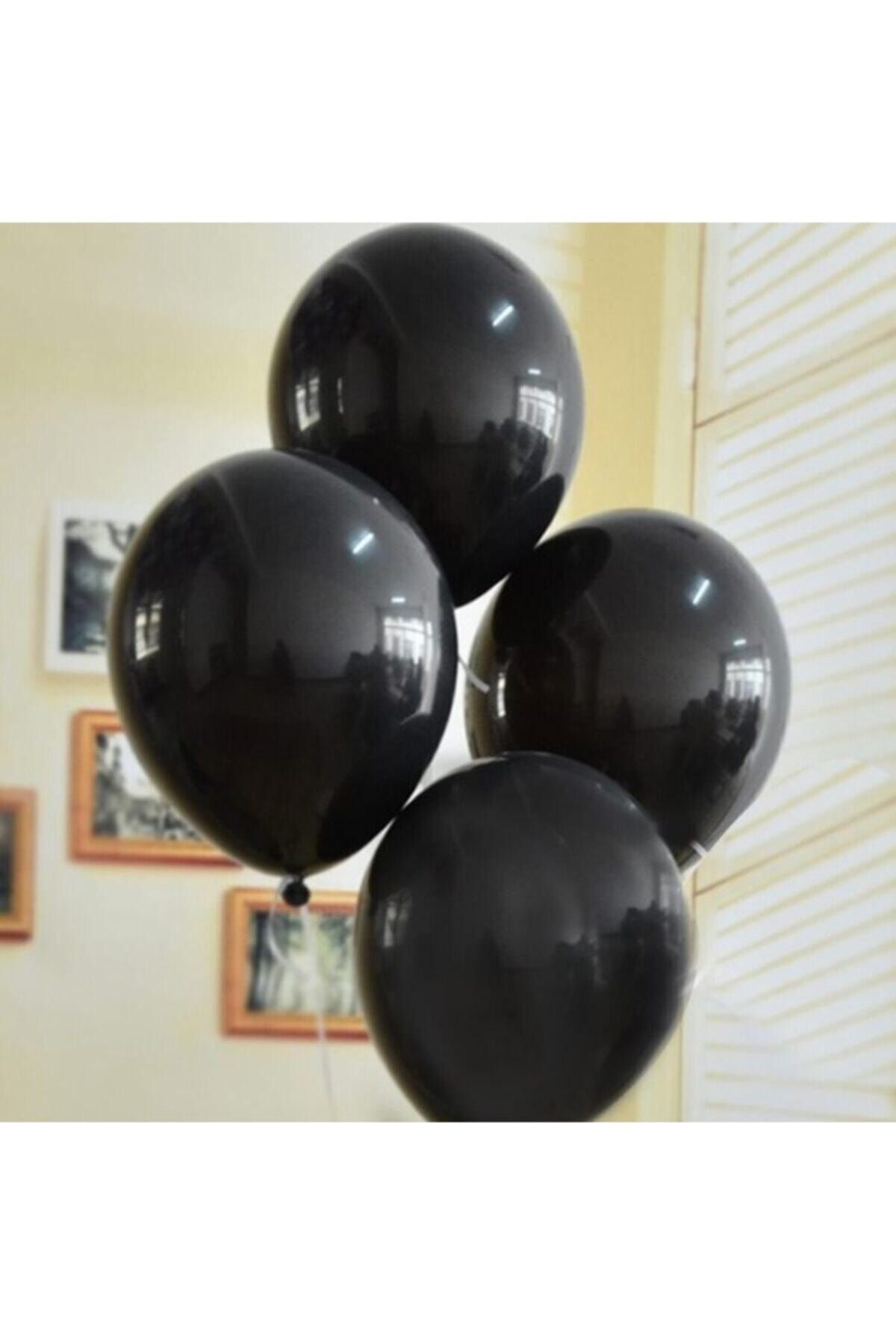 100 Adet Siyah Balon Siyah Konsept Balon Doğum Günü Parti Balon