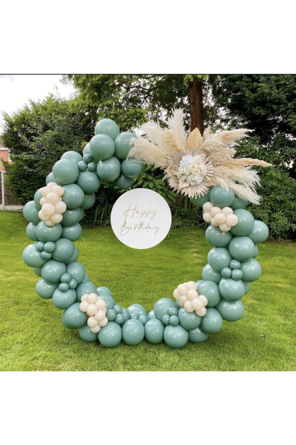 Kış Yeşili Ve Somon Balon Zinciri 100 Adet