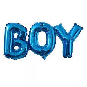 Boy Mavi Yazı Folyo Balon
