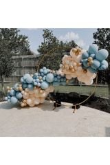 Krom Gold Fırtına Mavisi Ve Somon Balon Zinciri 100 Adet