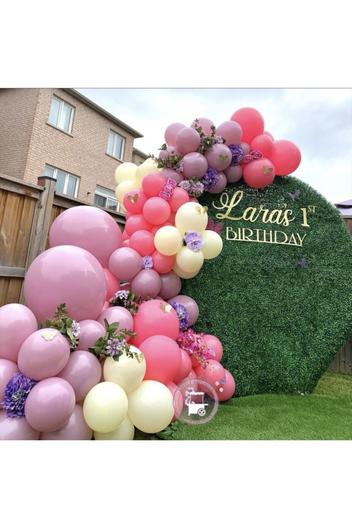Pastel Yaban Çileği Toz Pembe Vanilya Balon Zinciri 100 Adet