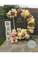 Kahverengi Ten Rengi Ve Vanilya Tonları Balon Zinciri 100 Adet