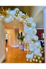 Krom Gold Beyaz Balon Zinciri 100 Adet
