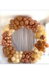 Krom Bronz Kahverengi Ten Rengi Balon Zinciri 100 Adet