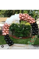 Krom Pembe Siyah Beyaz Balon Zinciri 105 Adet