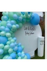 Pastel Mint Yeşili Ve Mavi Makaron Balon Zinciri 100 Adet